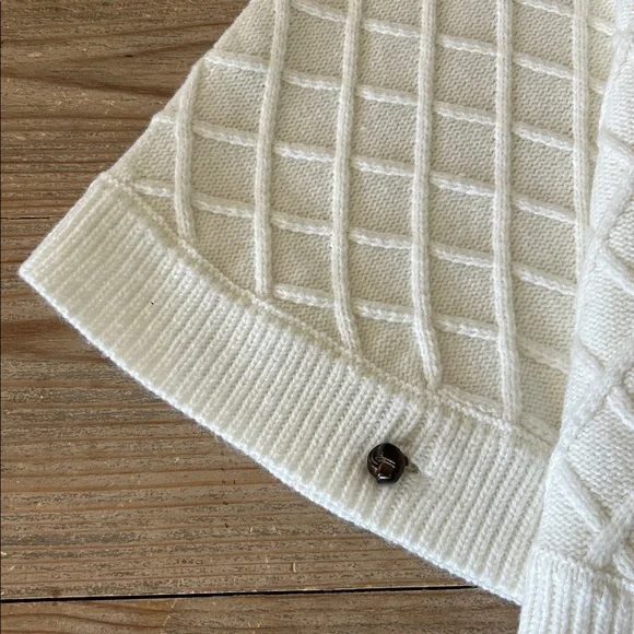 Janie and Jack Ivory Sweater Cape - Picture 3 of 7